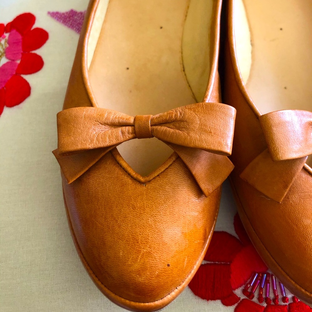 Deadstock 70s leather slip ons